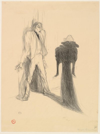 Lugné Poë a Berthe Bady v The Image od Henri de Toulouse-Lautrec