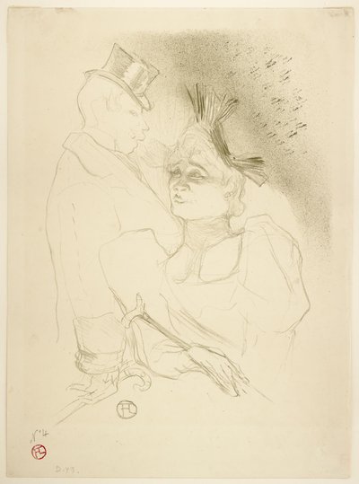 Slečna Lenderová a baron od Henri de Toulouse-Lautrec