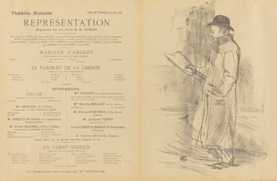 Stříbrná svatba; Břemeno svobody; Seriózní klient [přední strana] od Henri de Toulouse Lautrec