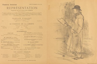Stříbrná svatba, břemeno svobody, vážný klient [recto], 1897. od Henri de Toulouse Lautrec