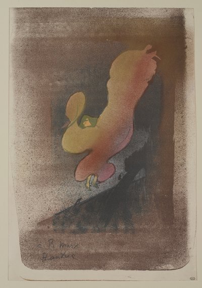 Slečna Loïe Fuller, 1893 (barevná litografie na tkaném papíře) od Henri de Toulouse Lautrec