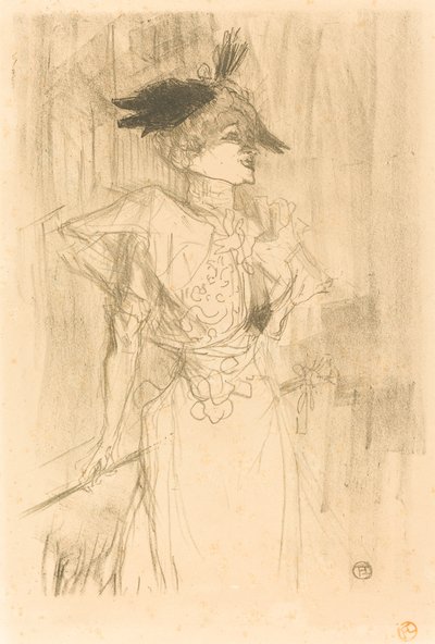Slečna Marcelle Lender, stálá slečna Marcelle Lender, stálá, 1895. od Henri de Toulouse Lautrec