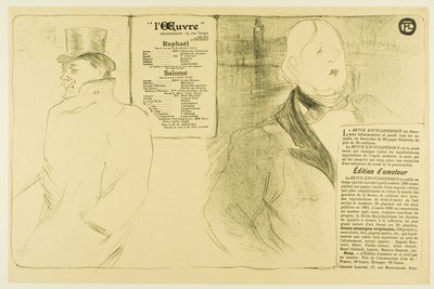 Oscar Wilde a Romain Coolus — Program pro Raphaëla a Salomé od Henri de Toulouse-Lautrec
