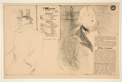 Oscar Wilde a Romain Coolus (Oscar Wilde a Romain Coolus) od Henri de Toulouse Lautrec