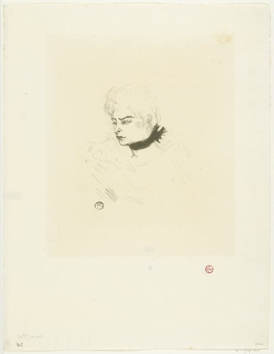Portrét mademoiselle zelené tečky slečno zelené tečky od Henri de Toulouse Lautrec