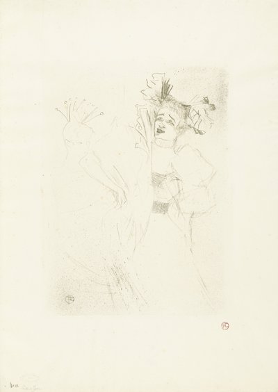 Portrétní van herečka Marcelle Lender v opeře Chilpéric Věřitel zepředu v Chelpéric od Henri de Toulouse Lautrec