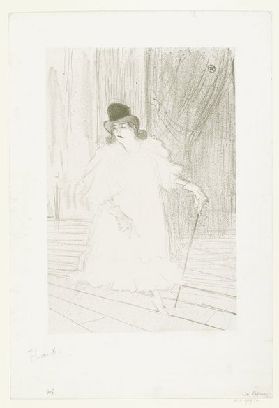 Portrét zpěvačky Cecy Loftusové na jevišti v divadle Cecy Loftusová od Henri de Toulouse Lautrec