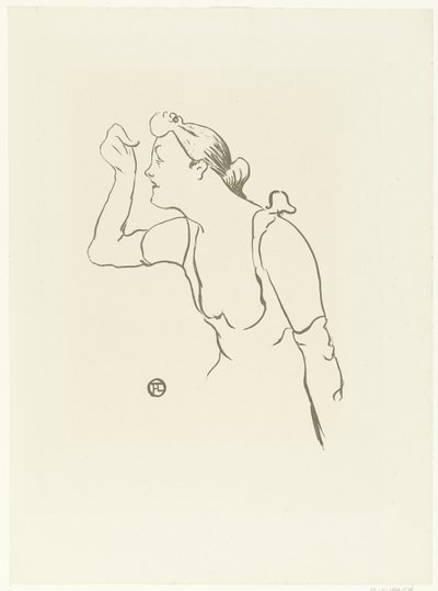 Portrét zpěvačky Pauly Brebion Koncert v Le cafe (název série) od Henri de Toulouse Lautrec