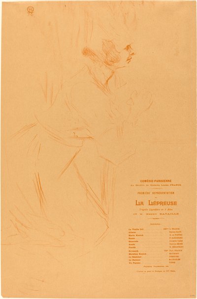 Program pro "La leprosa" od Henri de Toulouse Lautrec