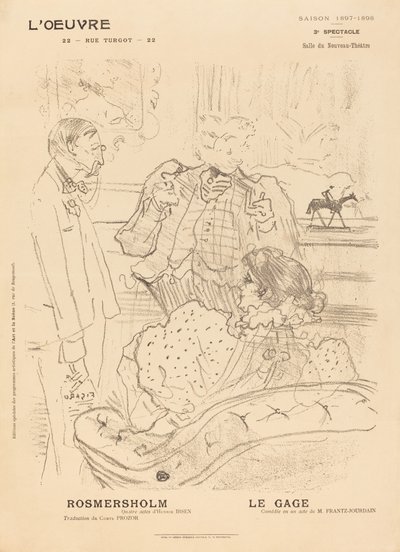Rosmersholm; Závazek od Henri de Toulouse Lautrec