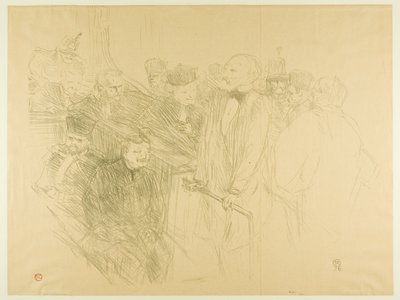 The Arton Trial, Ribot Giving Evidence (druhá deska) od Henri de Toulouse Lautrec
