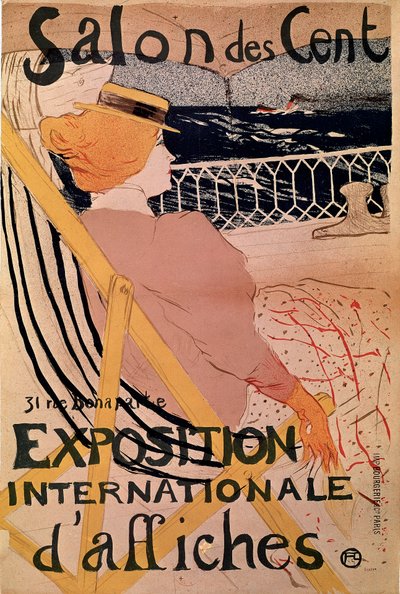 Passagere z n. 54 Plakát k mezinárodní výstavě plakátů „Salon des Hundred“. Litografie Henri de Toulouse-Lautrec (Toulouse Lautrec) (1864-1901) 1896 Paříž, B.N. od Henri de Toulouse Lautrec