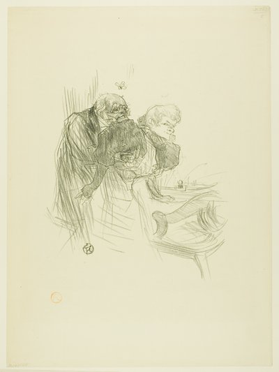 Das Gebet der polnischen Juden, aus Au Pied du Sinaï von Henri de Toulouse-Lautrec