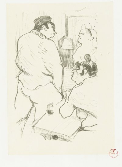 Dvě ženy a muž v nevěstinci La Terror de Grenelle od Henri de Toulouse Lautrec