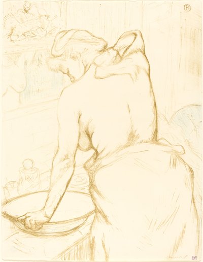 Žena se myje (Femme qui se lave) od Henri de Toulouse Lautrec