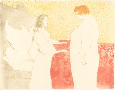 Frau im Bett, Profil von Henri de Toulouse Lautrec