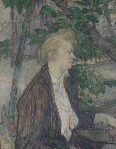 Žena sedící v zahradě, 1891 od Henri de Toulouse Lautrec