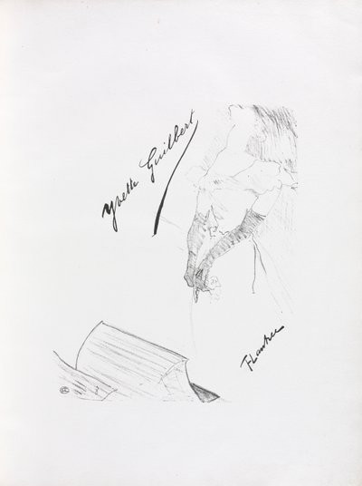 Yvette Guilbert-Anglická série: Frontispiece od Henri de Toulouse-Lautrec