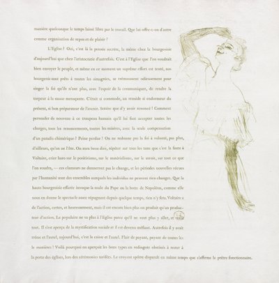 Yvette Guilbert-francouzská řada: č. 7 od Henri de Toulouse Lautrec