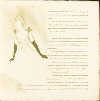Yvetta Guilbertová od Henri de Toulouse Lautrec