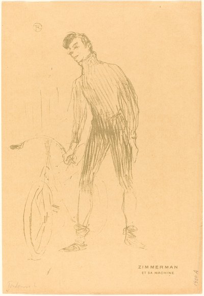 Zimmerman a jeho stroj (Zimmerman a jeho stroj) od Henri de Toulouse Lautrec