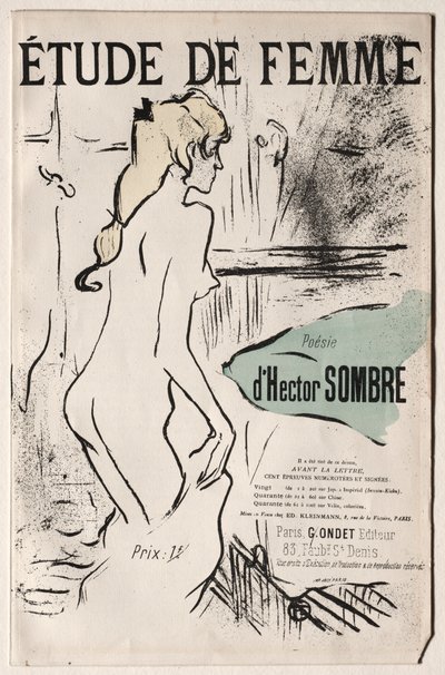 Studie o ženě, 1893. od Henri de Toulouse Lautrec