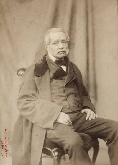 Mist, fotografie Henri de la Blanchere (1821-1880), 39 boulevard des Capucines Paris v roce 1839 (černobílá fotografie) od Henri de la Blanchere