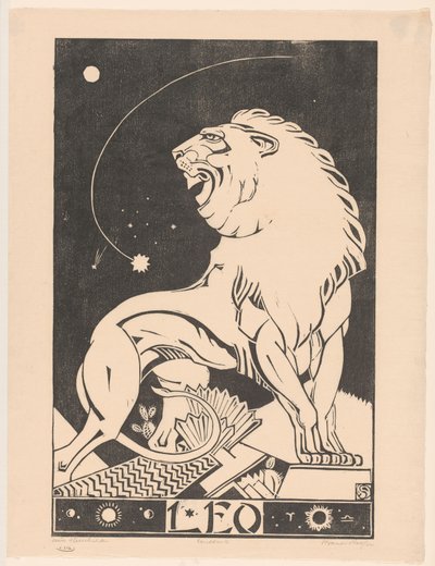 Lev Leo (titul na objektu) od Henri van der Stok (signed by artist)