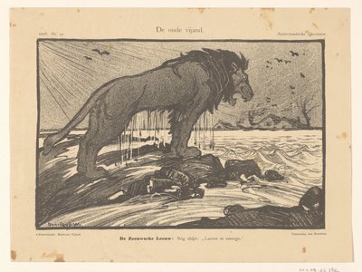 Karikatura bouřkové povodně z roku 1906 The Old Enemy (titul na předmětu) od Henricus