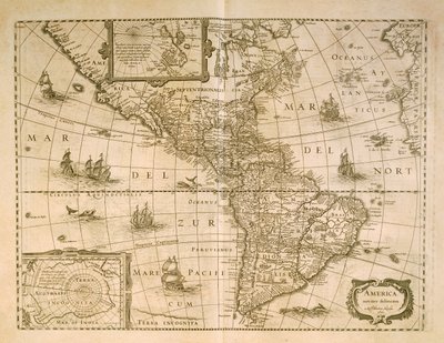 Mapa Ameriky od Henricus Hondius od Henricus Hondius