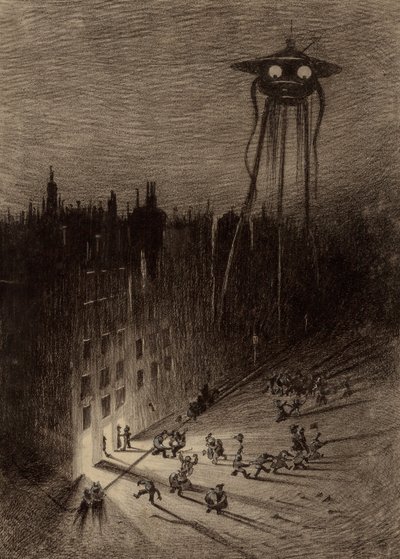 Marťan prohlíží opilý dav od Henrique Alvim Correa