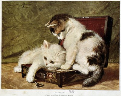 Folatrerie (koťata) - od Henriette Ronner od Henriëtte Ronner Knip