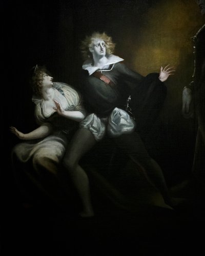 Gertrude, Hamlet und der Geist von Hamlets Vater (Detail) von Henry (1741-1825) Fuseli