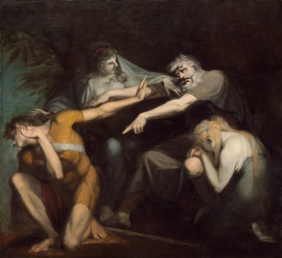 Oidipus proklínal svého syna, Polynices od Henry  Fuseli