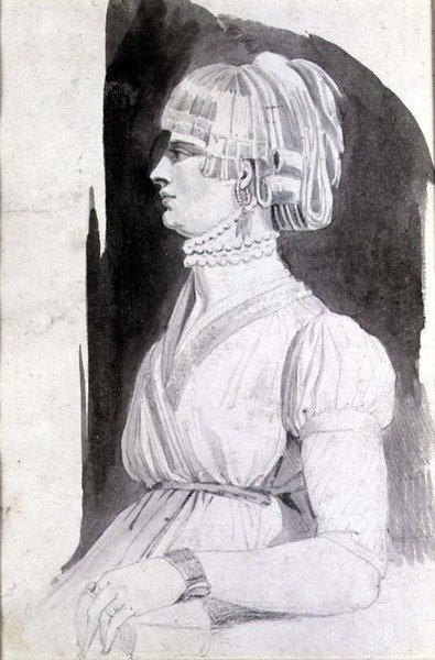 Studie ženy (tužka, pero a mytí) od Johann Heinrich Füssli