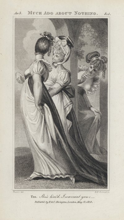 Ilustrace k Shakespearově knize Mnoho povyku pro nic (rytina) od Henry  Fuseli