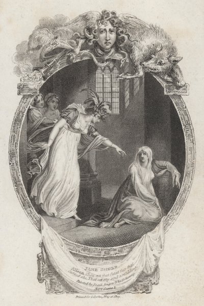 Scéna z Tragédie Jane Shore od Nicholase Rowe (rytina) od Henry  Fuseli