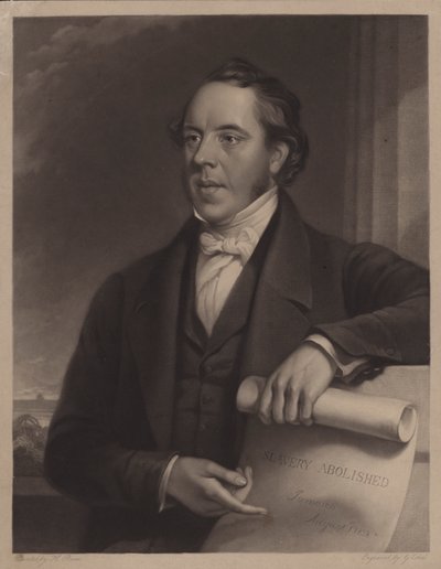 William Knibb, anglický baptistický misionář na Jamajce a abolicionista (rytina) od Henry (after) Room
