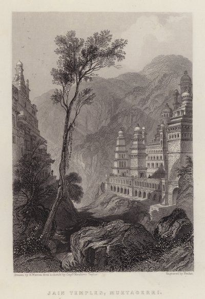 Jain Temples, Muktagerri (barevné litho) od Henry (after) Warren