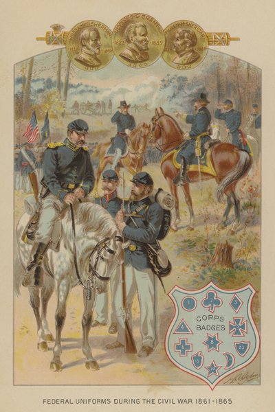 Federální uniformy z americké občanské války od Henry Alexander (after) Ogden