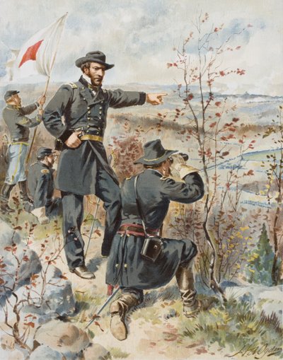 Generál Sherman na Kenesaw Mountain během bitvy o Allatoona Pass, 4. října od Henry Alexander (after) Ogden