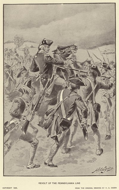 Vzpoura Pennsylvánské linie (litho) od Henry Alexander (after) Ogden