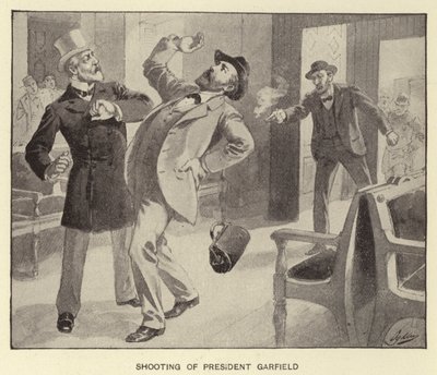 Střelba prezidenta Garfielda (litho) od Henry Alexander (after) Ogden