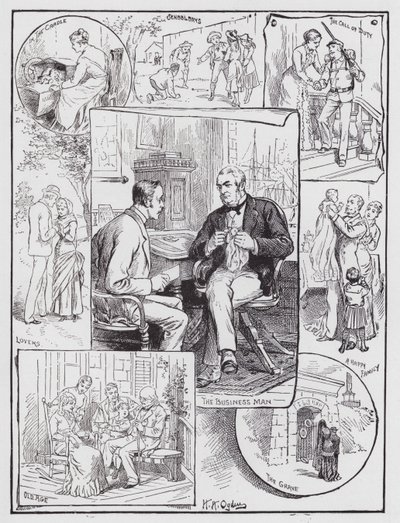The Domestic Circle (rytina) od Henry Alexander (after) Ogden