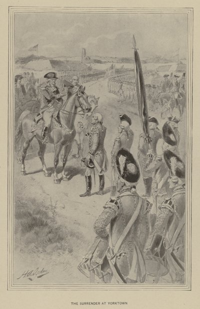 Kapitulace v Yorktownu (litho) od Henry Alexander (after) Ogden