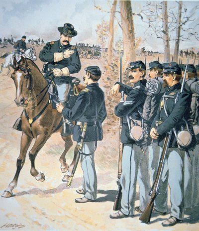 Uniformy kampaně federální armády (akvarel na papíře) od Henry Alexander Ogden