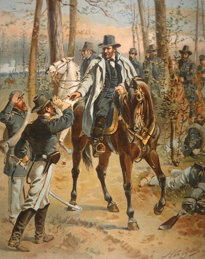 Generál Grant v kampani v divočině, 5. května 1864 (barevné lito) od Henry Alexander Ogden