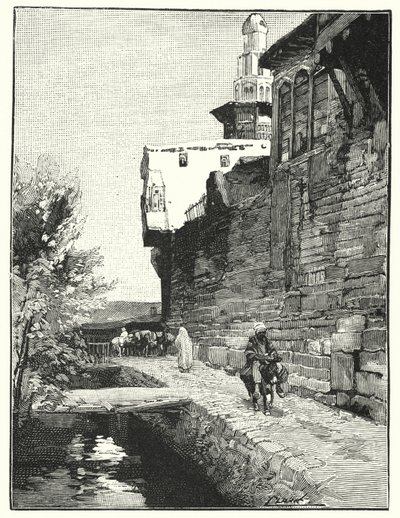 Městská zeď Damašku (litho) od Henry Andrew Harper