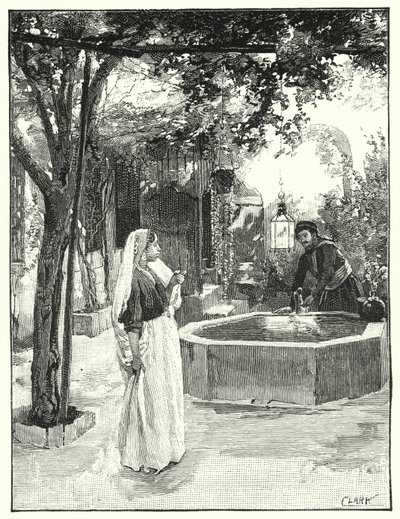Nádvoří domu v Damašku (litho) od Henry Andrew Harper