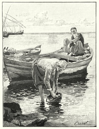 Rybáři u Tiberiadského moře (litho) od Henry Andrew Harper